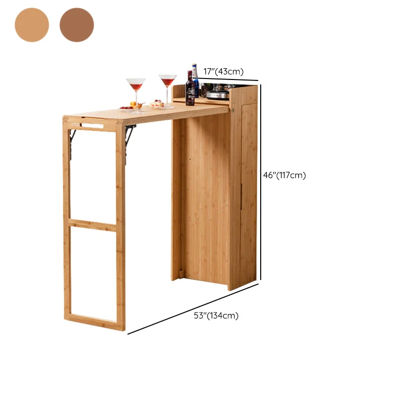 Table de comptoir en bois pliable industrielle, ensemble de Table de Bar 1/2/3/5 pièces pour balcon Clearhalo