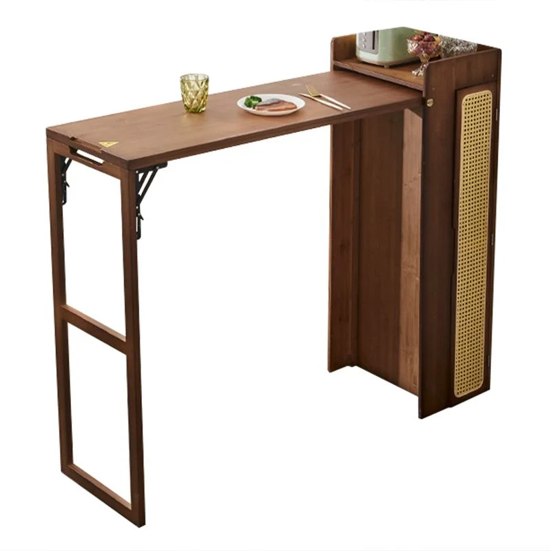 Table de comptoir en bois rectangulaire industrielle, ensemble de Table de Bar 1/2/3 pièces pour le salon Clearhalo