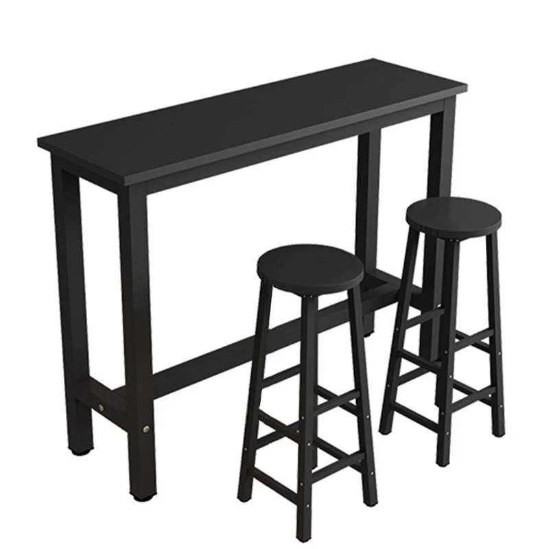 Table de comptoir en bois rectangulaire industrielle, ensemble de 3/4 pièces de Table de Bar pour café Clearhalo