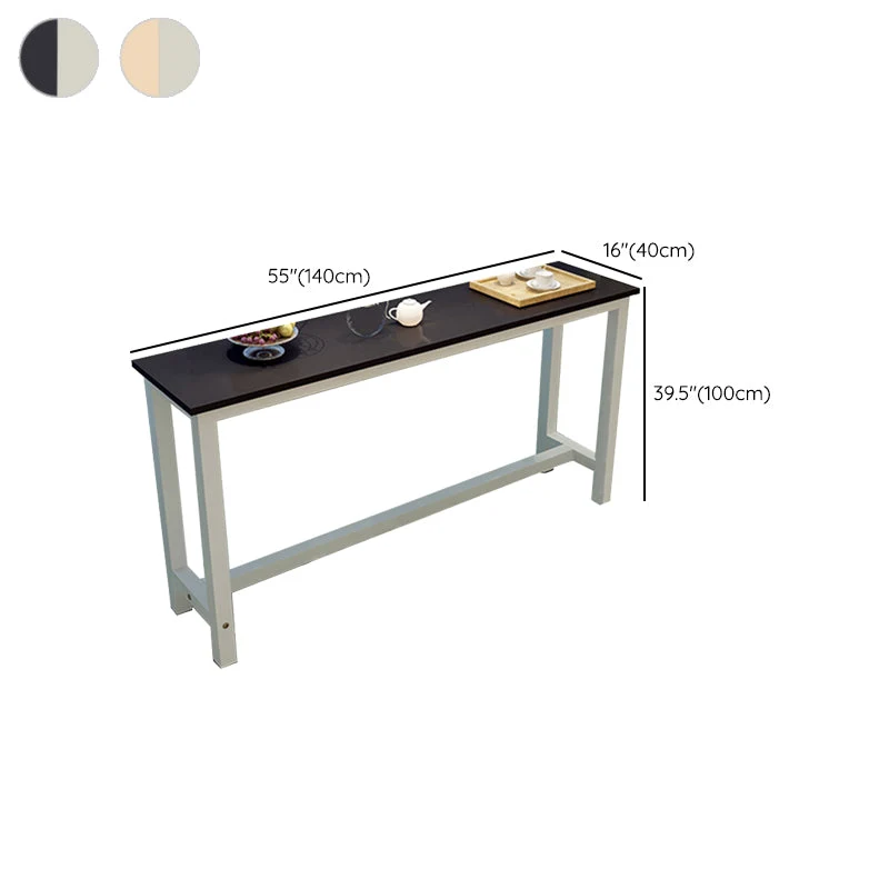 Table de comptoir en bois rectangulaire industrielle, ensemble de 3/4 pièces de Table de Bar pour café Clearhalo
