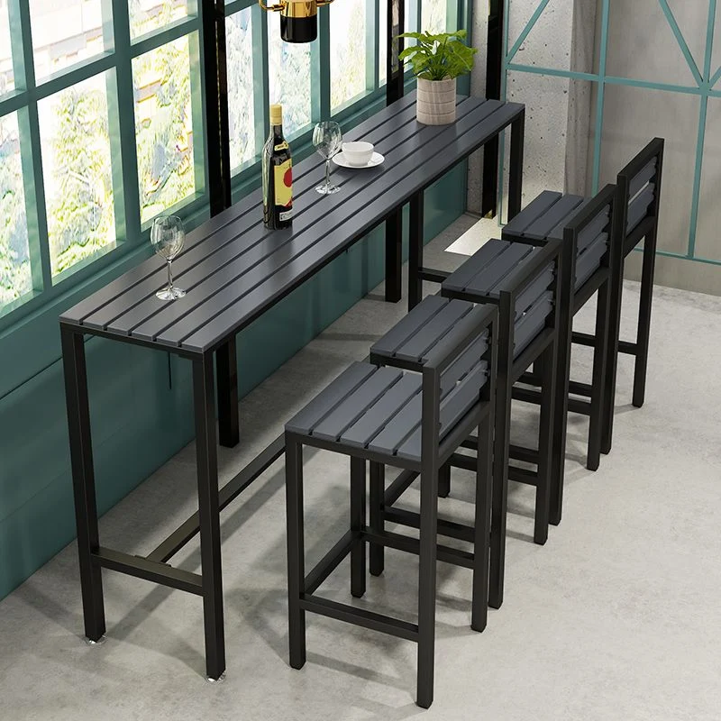 Table de comptoir en bois rectangulaire moderne, ensemble de Table de Bar 1/5/9 pièces avec tabourets hauts pour Bar Clear...