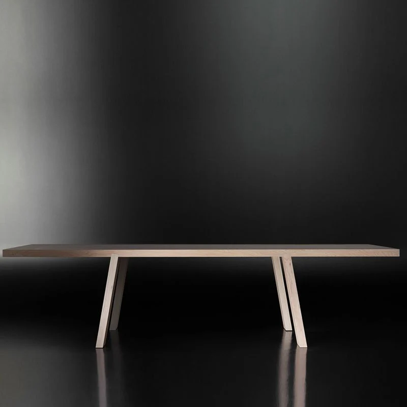 Table de conférence de bureau de forme rectangulaire, bureau d'écriture à 4 pieds en marron/noir Clearhalo