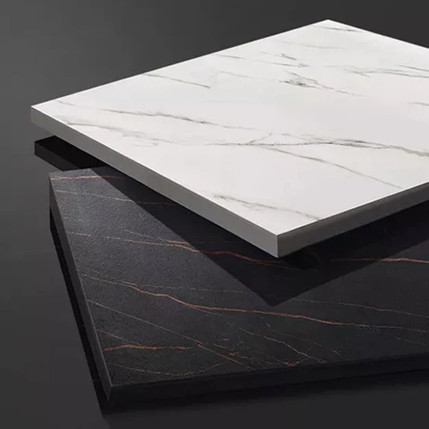 Table de conférence de forme rectangulaire de bureau de style moderne en pierre avec 2 pieds pour le bureau Clearhalo