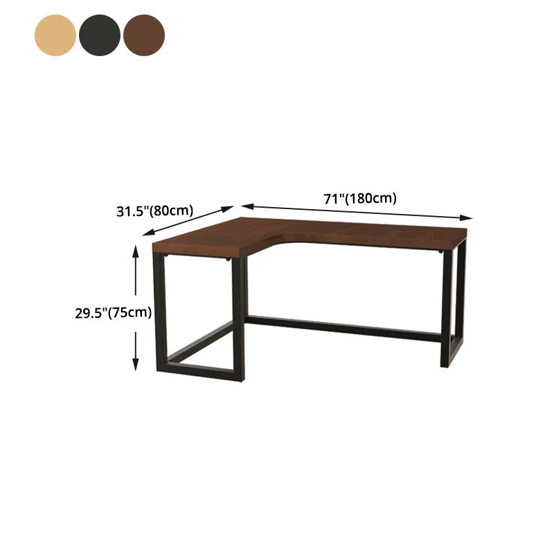 Table d'écriture en bois de pin massif, table de bureau industrielle en forme de L Clearhalo