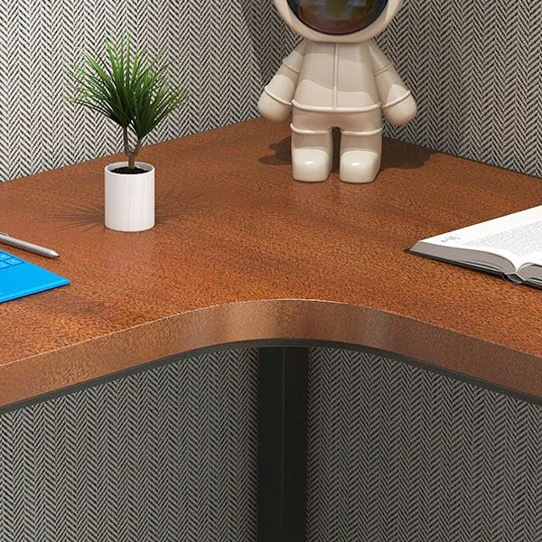 Table d'écriture en bois de pin massif, table de bureau industrielle en forme de L Clearhalo