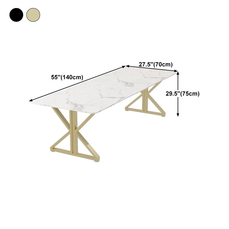 Table d'écriture de bureau à domicile bureau d'ordinateur incurvé en marbre de luxe Clearhalo