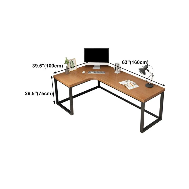 Table d'écriture à domicile en bois massif Table de travail de bureau industriel Clearhalo