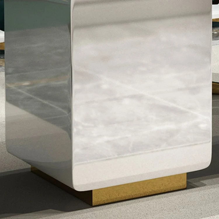 Table d'écriture rectangulaire pour la maison, bureau de travail en bois moderne avec tiroirs Clearhalo