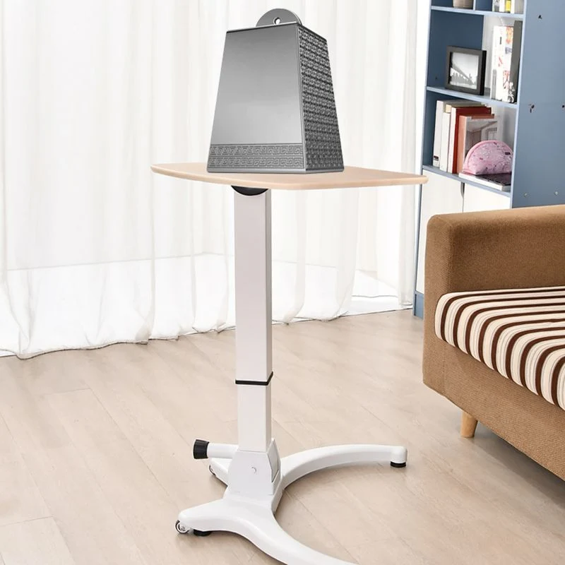 Table d'ordinateur pliable de forme rectangulaire, bureau d'écriture en bois, blanc/marron/naturel Clearhalo