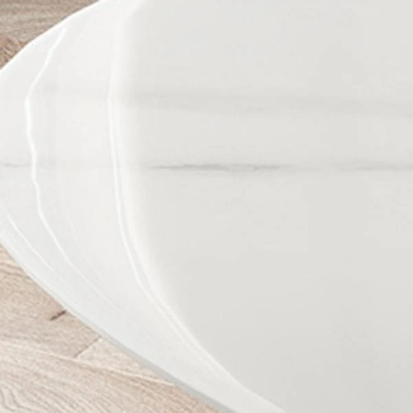 Table d'ordinateur portable blanche incurvée de bureau de 29,5 pouces avec 3 tiroirs Clearhalo