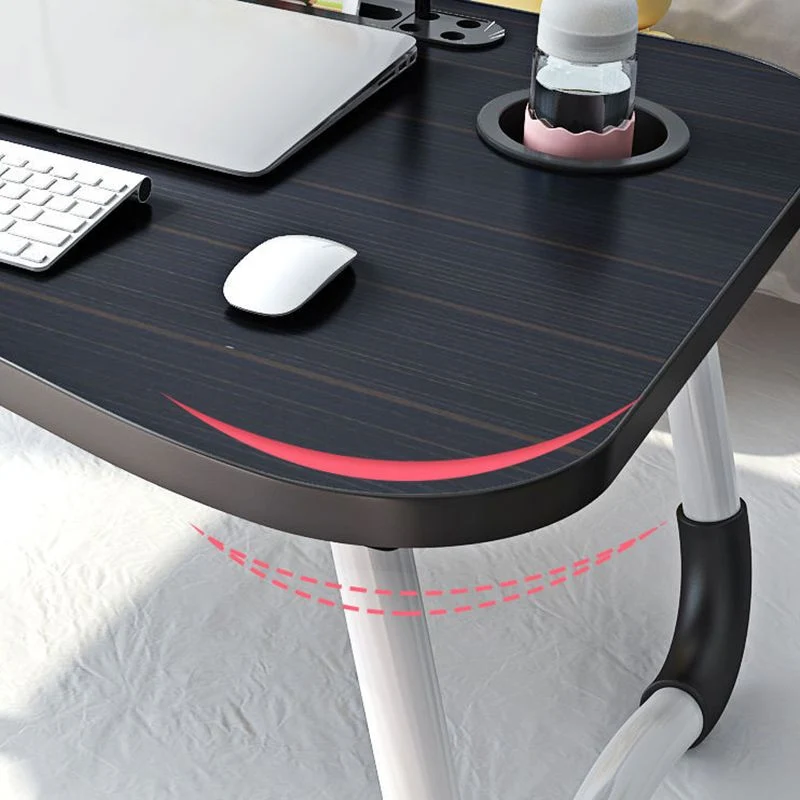 Table d'ordinateur portable de bureau de forme incurvée, bureau d'écriture réversible plusieurs couleurs pour la maison Cl...