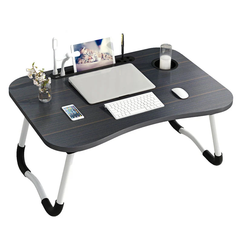 Table d'ordinateur portable de bureau de forme incurvée, bureau d'écriture réversible plusieurs couleurs pour la maison Cl...
