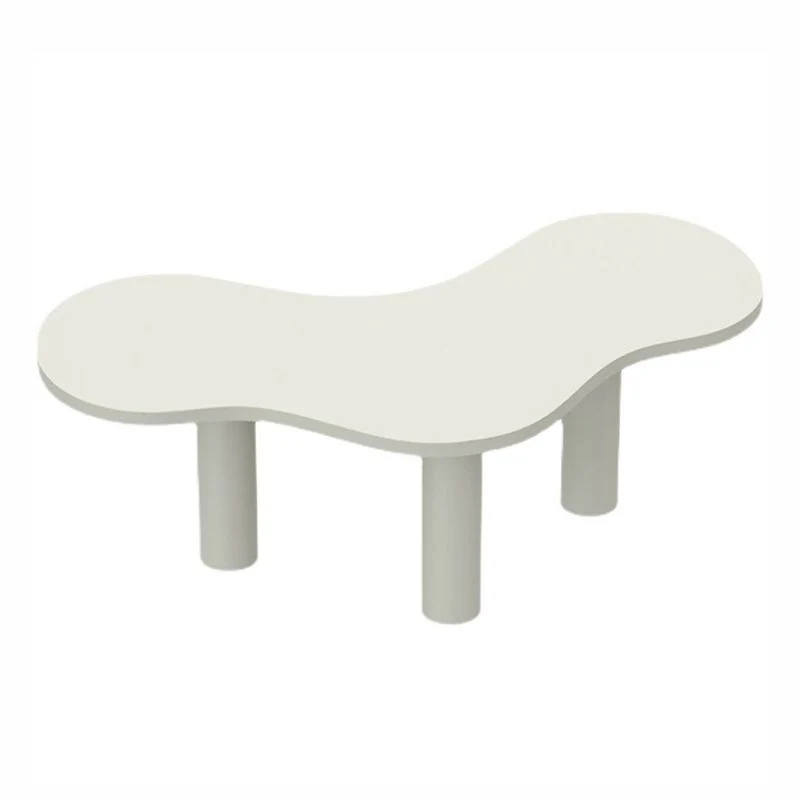Table d'ordinateur portable de bureau de forme spéciale, bureau d'écriture blanc/noir pour le bureau Clearhalo