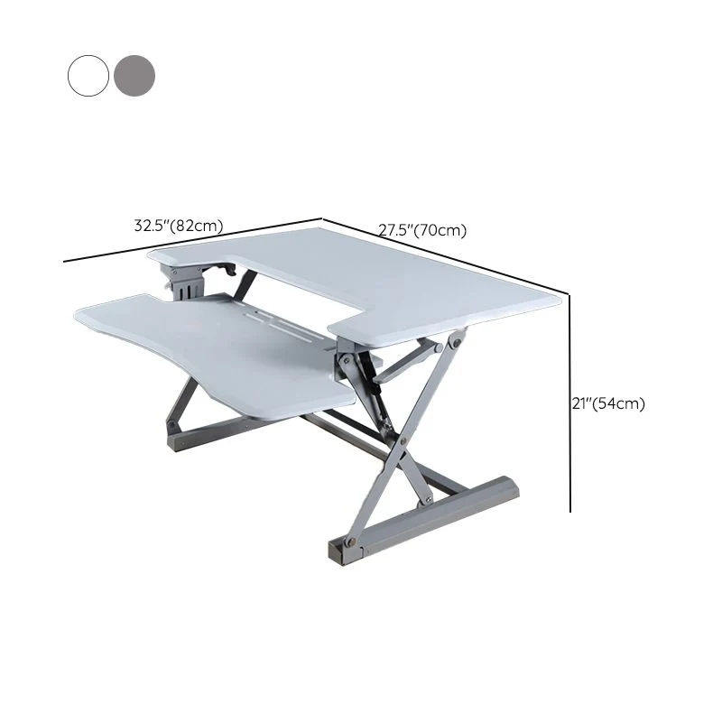 Table d'ordinateur portable réglable de convertisseur de bureau debout pliant moderne Clearhalo