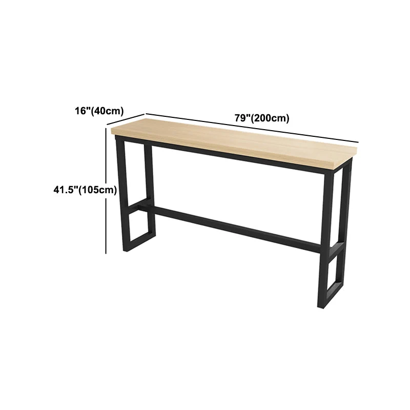 Table de pub rectangulaire moderne 1/2/5/9 pièces, ensemble de comptoir en bois pour salle à manger Clearhalo