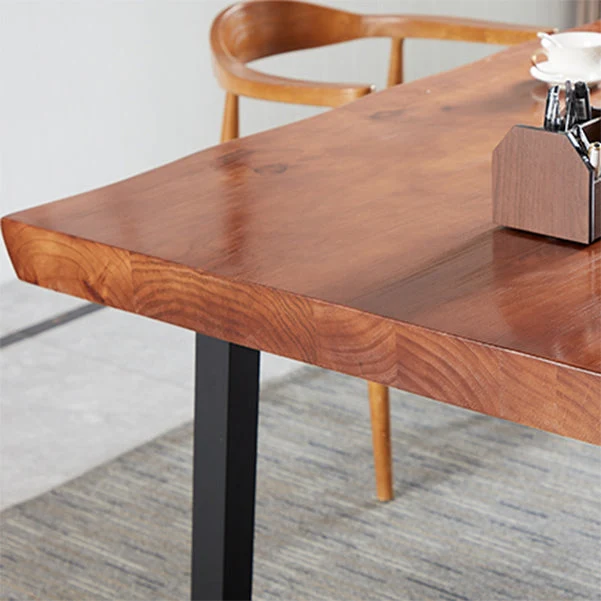 Table de réunion en bois massif, bureau à domicile, bureau d'écriture simple Clearhalo