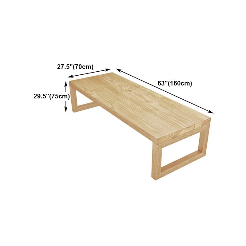 Table de réunion en bois massif Table de bureau moderne avec socle traîneau Clearhalo