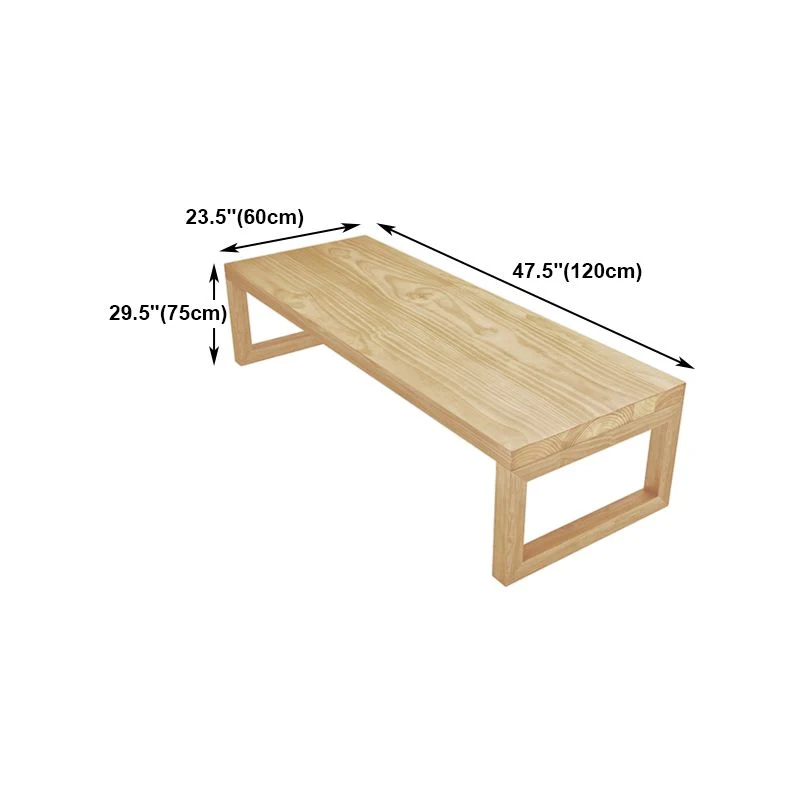 Table de réunion en bois massif Table de bureau moderne avec socle traîneau Clearhalo