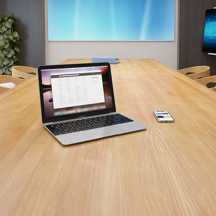 Table de réunion en bois massif, table d'écriture fixe simple pour le bureau et la maison Clearhalo