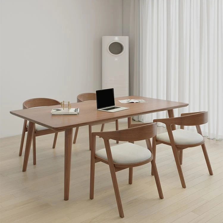 Table de réunion de bureau en bois massif de bureau rectangulaire de style moderne Clearhalo