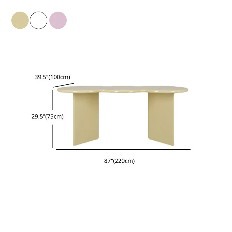 Table de réunion de bureau de forme libre, bureau industriel en bois massif Clearhalo