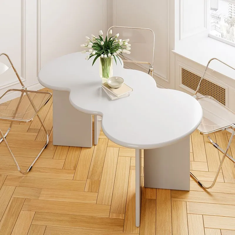 Table de réunion de bureau de forme libre, bureau industriel en bois massif Clearhalo