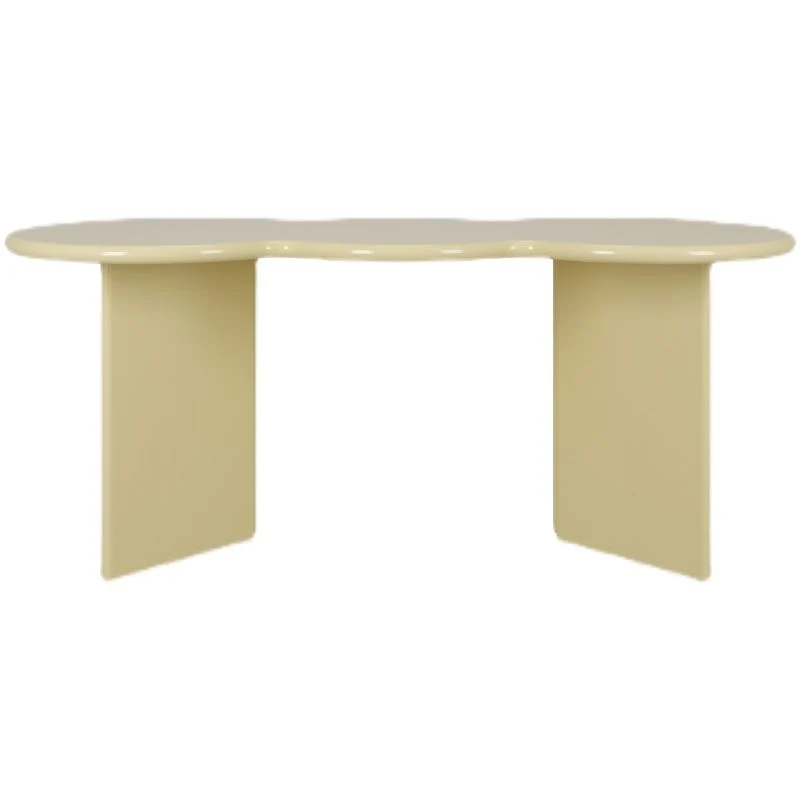 Table de réunion de bureau de forme libre, bureau industriel en bois massif Clearhalo