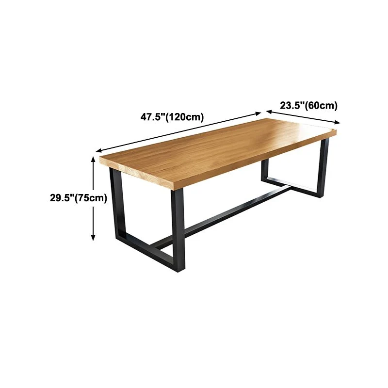 Table de réunion fixe pour bureau à domicile, bureau d'écriture de forme rectangulaire Clearhalo