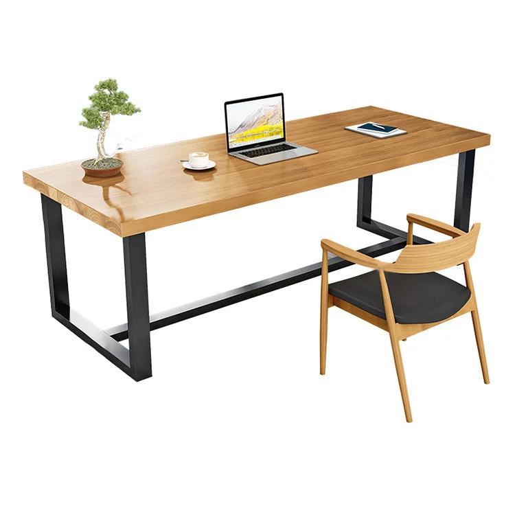 Table de réunion fixe pour bureau à domicile, bureau d'écriture de forme rectangulaire Clearhalo