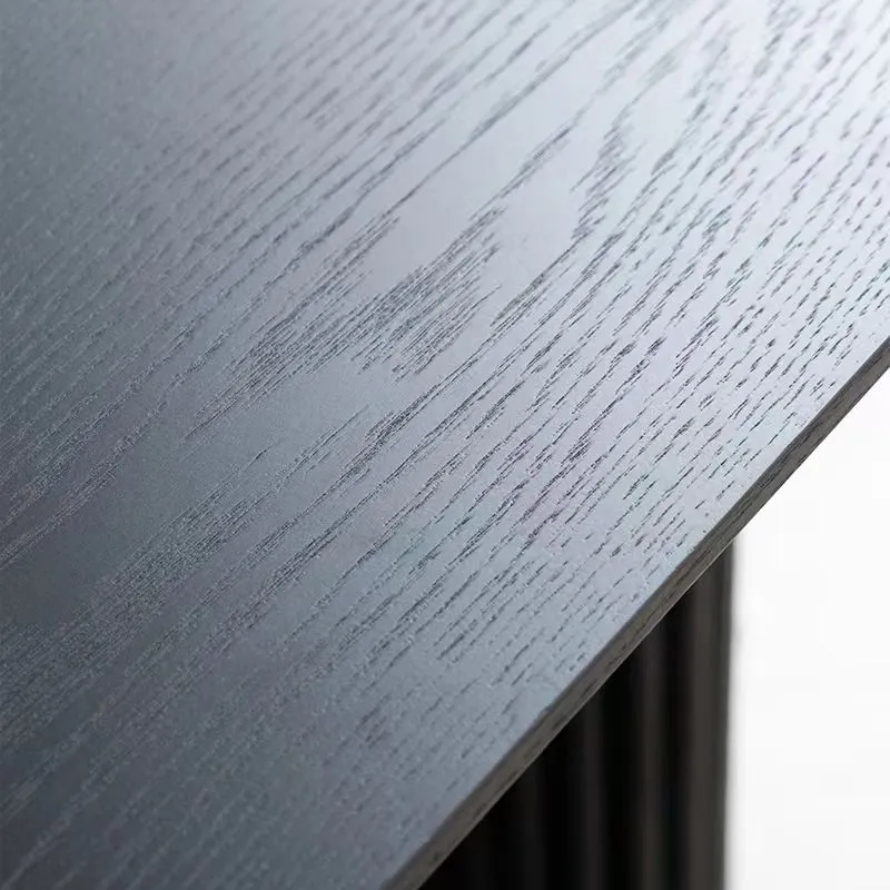 Table de réunion de forme ovale moderne, bureau d'écriture à domicile en bois massif Clearhalo