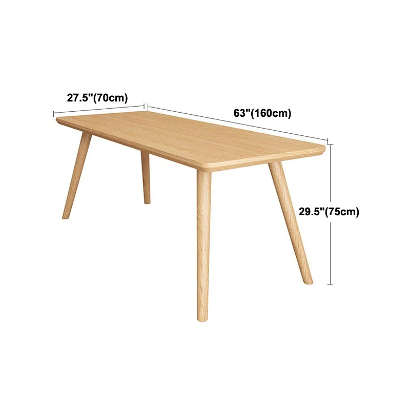 Table de réunion incurvée en bois massif, bureau à domicile, bureau d'écriture moderne Clearhalo