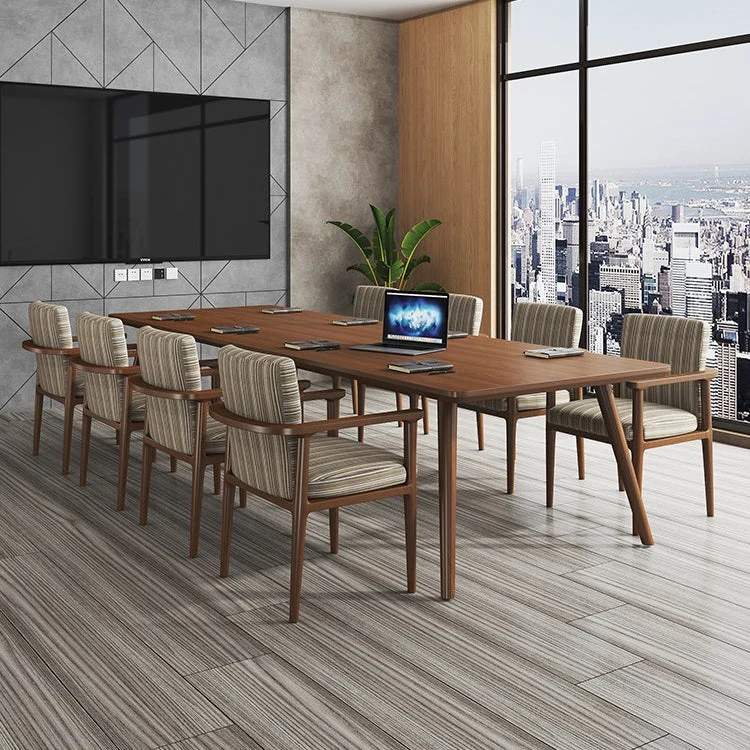 Table de réunion incurvée bureau à domicile fixe bureau d'écriture de style moderne Clearhalo