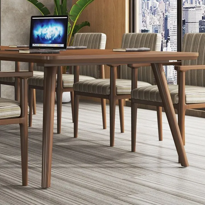 Table de réunion incurvée bureau à domicile fixe bureau d'écriture de style moderne Clearhalo