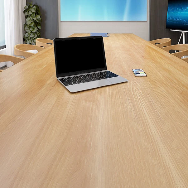 Table de réunion rectangulaire en bois massif, bureau d'écriture simple pour la maison et le bureau Clearhalo