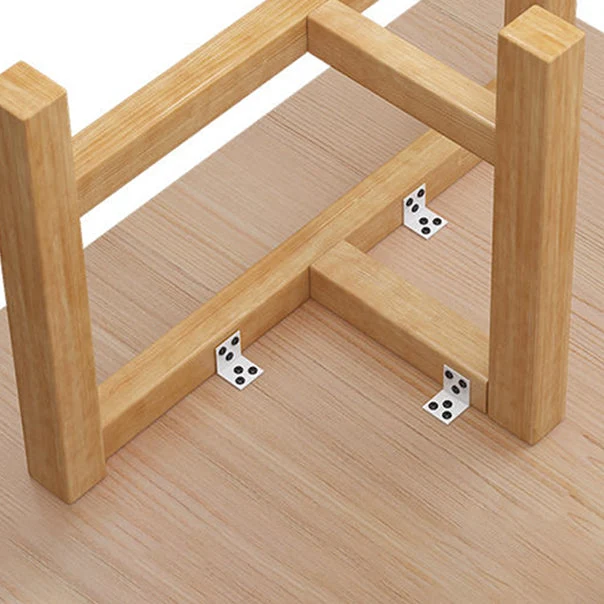 Table de réunion rectangulaire en bois massif, bureau d'écriture simple Clearhalo