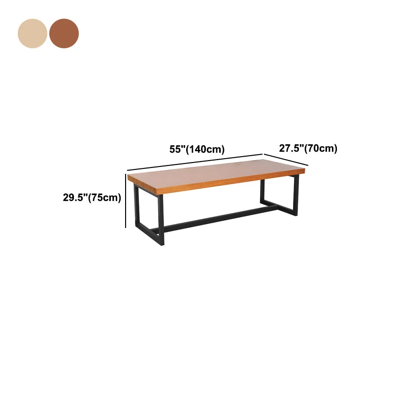 Table de réunion rectangulaire, bureau de style industriel avec base à chevalet Clearhalo