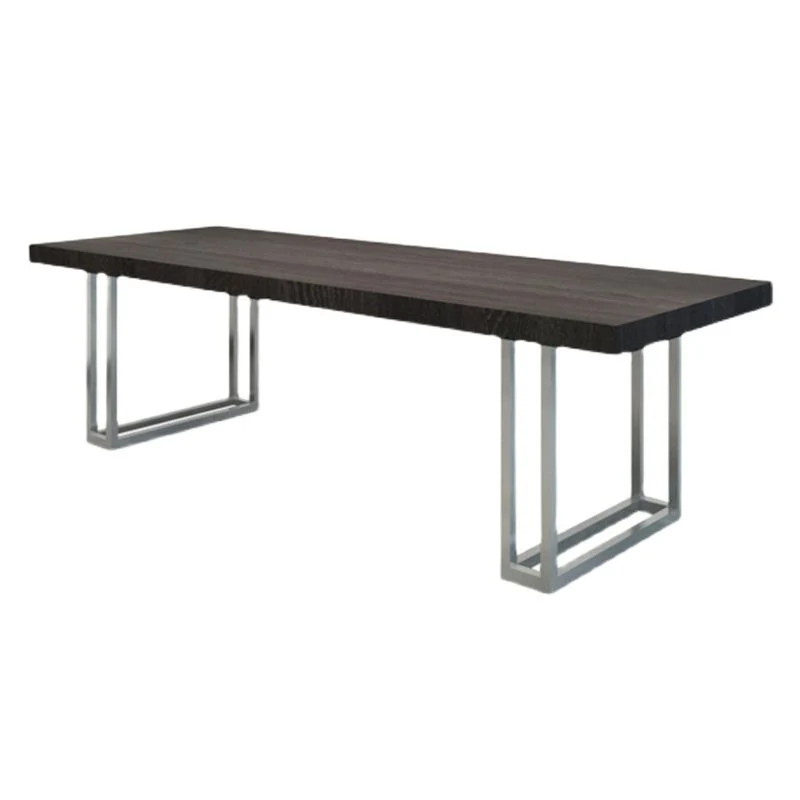 Table de réunion rectangulaire pour bureau à domicile, bureau d'écriture en bois massif Glam Clearhalo