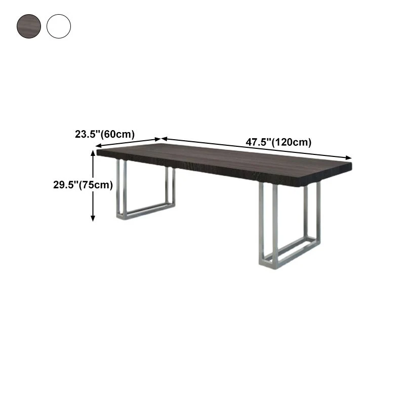 Table de réunion rectangulaire pour bureau à domicile, bureau d'écriture en bois massif Glam Clearhalo