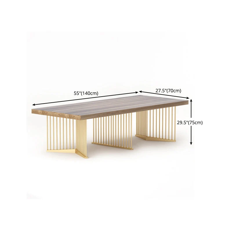 Table de réunion rectangulaire pour bureau à domicile, bureau de travail de style luxueux Clearhalo