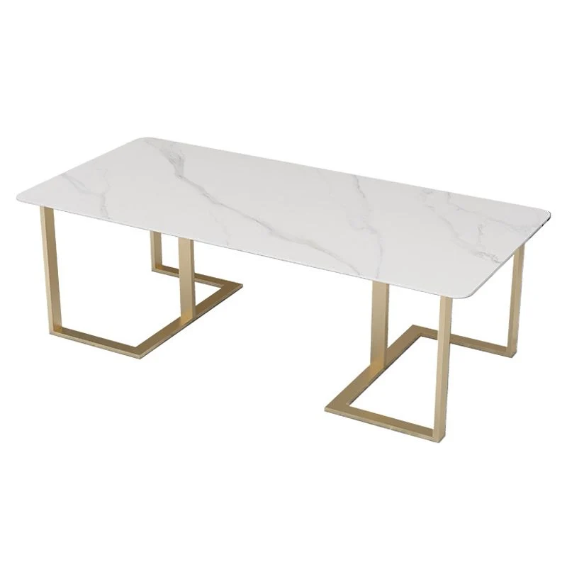Table de réunion rectangulaire pour bureau à domicile, bureau d'écriture fixe de luxe Clearhalo