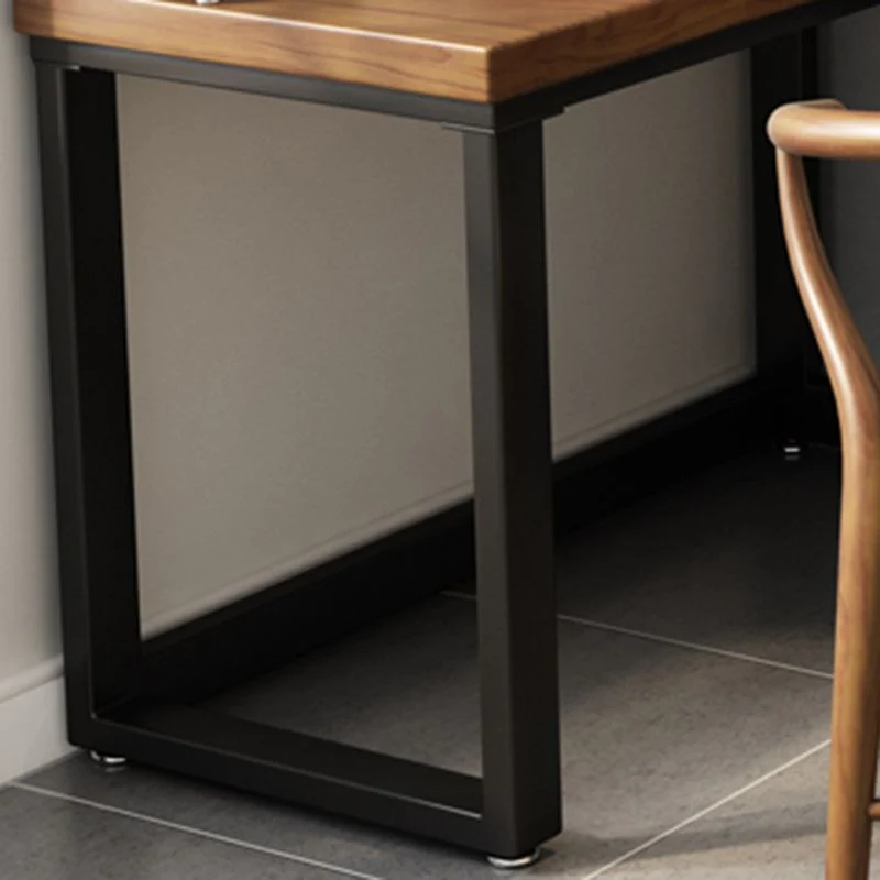 Table de travail en bois massif de pin, table de bureau en forme de L de style industriel Clearhalo