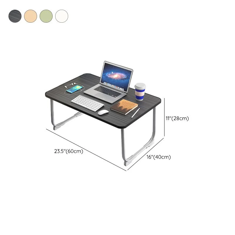 Table de travail de bureau de forme rectangulaire, bureau d'écriture en bois naturel/noir/vert/blanc Clearhalo