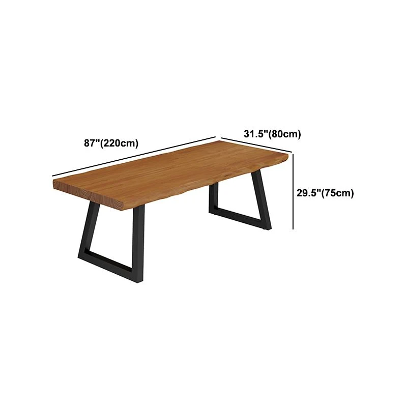 Table de travail à domicile en bois massif Table de bureau rectangulaire industrielle Clearhalo