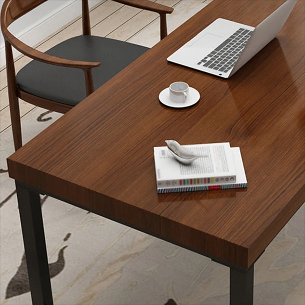 Table de travail rectangulaire en bois massif, bureau d'écriture moderne pour bureau à domicile Clearhalo