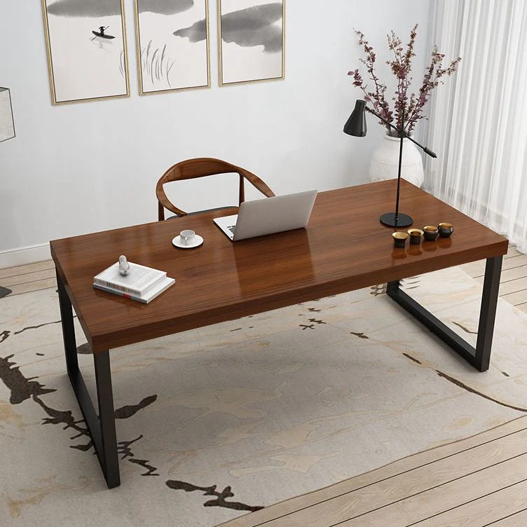 Table de travail rectangulaire en bois massif, bureau d'écriture moderne pour bureau à domicile Clearhalo