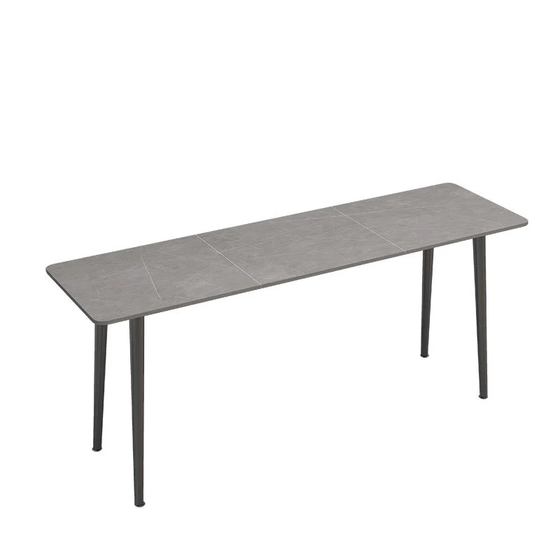 Table de travail rectangulaire en pierre, bureau d'écriture en gris/blanc Clearhalo
