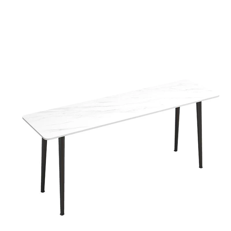 Table de travail rectangulaire en pierre, bureau d'écriture en gris/blanc Clearhalo