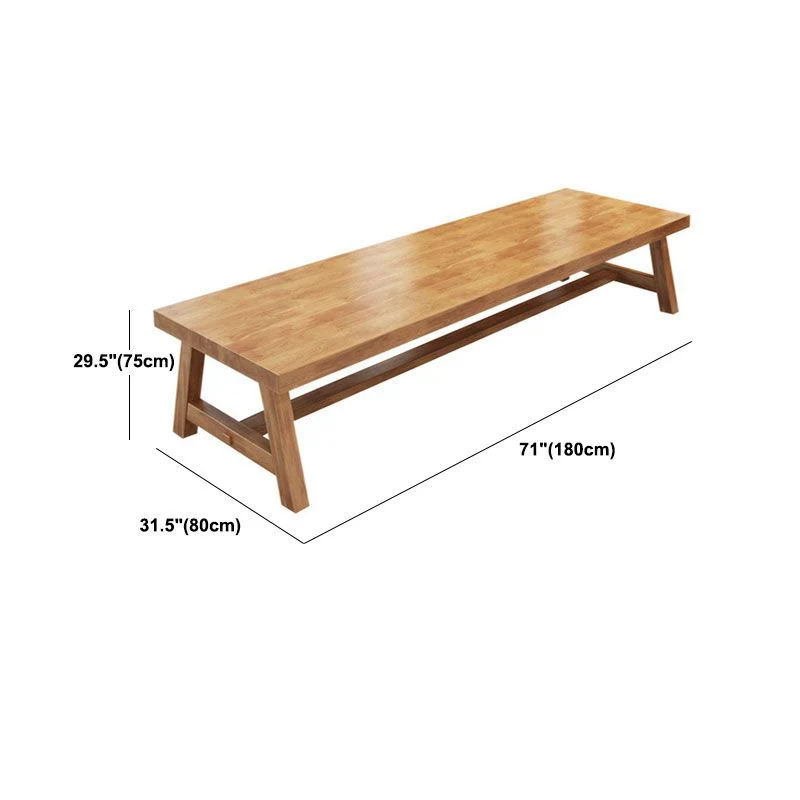 Table à tréteaux en bois de table rectangulaire de 30 pouces de hauteur pour la maison Clearhalo