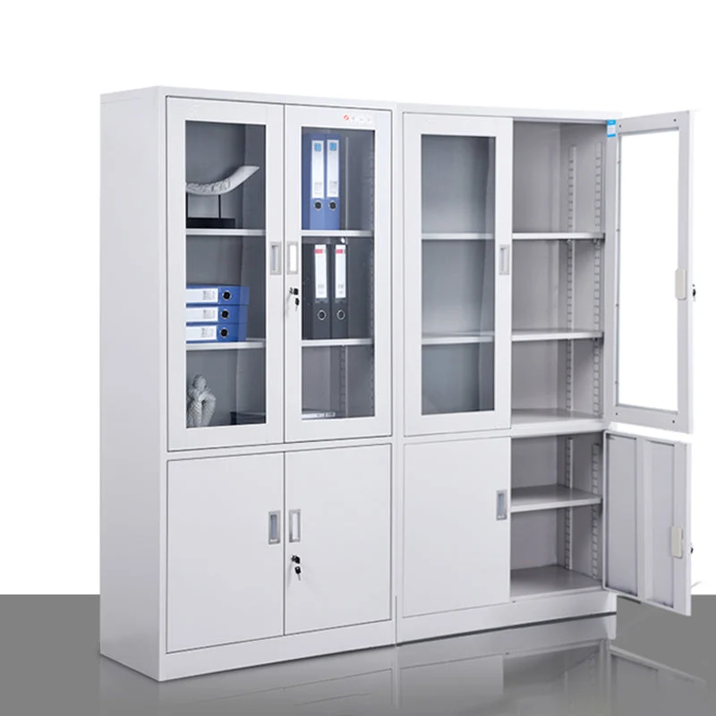 Étagères en verre contemporaines de classeur de stockage fermant à clef le classeur Clearhalo
