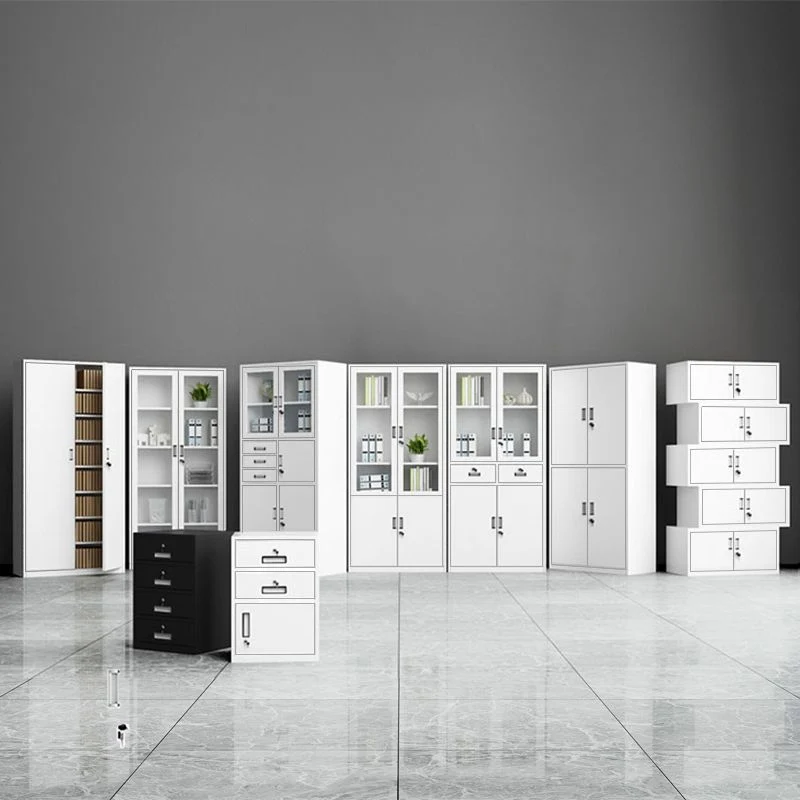 Étagères en verre contemporaines de classeur de stockage fermant à clef le classeur Clearhalo